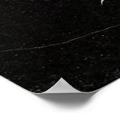 Knurrender Wolf 50er Schwarz-Weiß-Grafikstil Poster (Ecke)