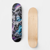 Knurrender Wolfkopf-Skateboard Skateboard (Vorderseite)
