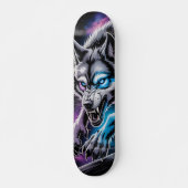 Knurrender Wolfkopf-Skateboard Skateboard (Vorne)
