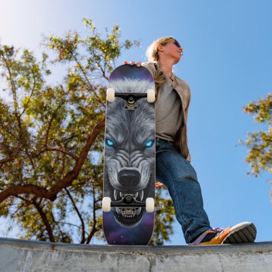 Knurrender Wolfkopf-Skateboard Skateboard (Außenbereich 1)