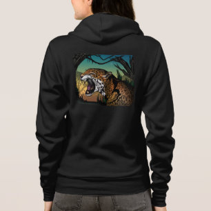 Knurrendes Jaguar-Dschungel-Design – Wilde Katze T Hoodie