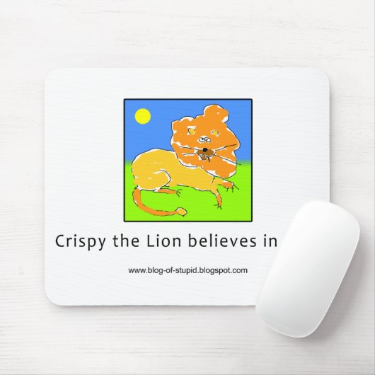 Knusperig glaubt der Löwe an Sie Mousepad (Mit Mouse)
