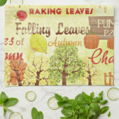 Knusprige Herbsttage Thema Küche Handtuch (Gefaltet)