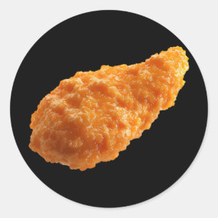 Knusprige Hühnchen-Tender Lustige Food-Nuggets-Lie Runder Aufkleber