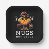 Knusprige Nugs, keine Drogen Pappteller (Vorderseite)