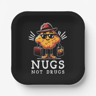 Knusprige Nugs, keine Drogen Pappteller