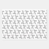 knusprige, schwarz-weiße, trendige Handschrift Geschenkpapier Set (Vorderseite 3)