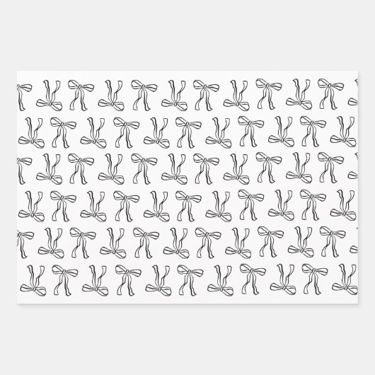 knusprige, schwarz-weiße, trendige Handschrift Geschenkpapier Set (Vorderseite 3)