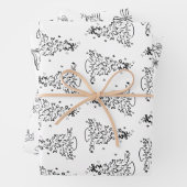 knusprige, schwarz-weiße, trendige Handschrift Geschenkpapier Set (Beispiel)