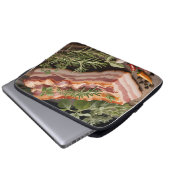 Knuspriger Bacon-Block Kräuter Laptopschutzhülle (Vorne Knopf)
