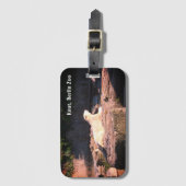 Knut der Polarbär vom Berliner Zoo Einstein Gepäckanhänger (Vorderseite Vertikal)