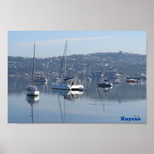 Knysna Boote Wasser Poster (Vorne)