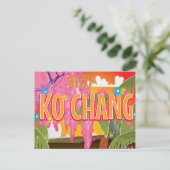 Ko Chang Thailand Reiseplakat Postkarte (Stehend Vorderseite)