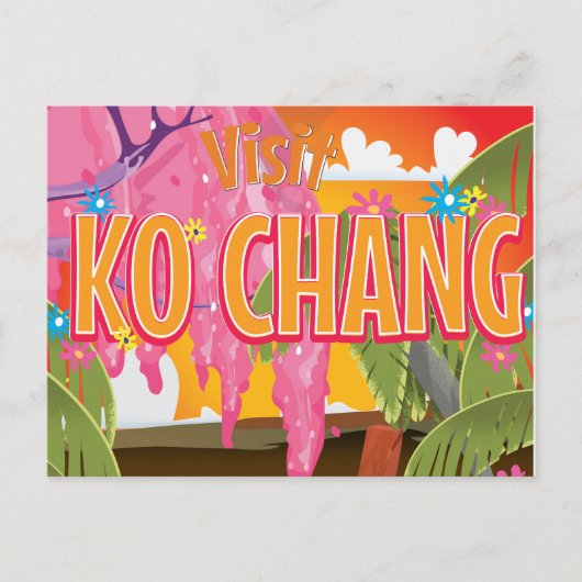 Ko Chang Thailand Reiseplakat Postkarte (Vorderseite)