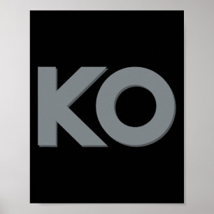 Ko Funny Knock Out Boxing Wrestling Männer Frauen  Poster