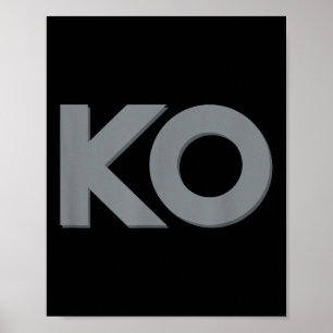 Ko Funny Knock Out Boxing Wrestling Männer Frauen Poster