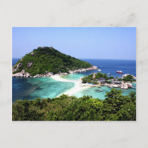 Ko Nang Yuan Island in Thailand Postkarte