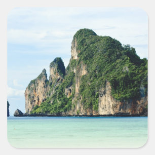 Ko Phi Phi Insel im Andamanischen Meer, Krabi Quadratischer Aufkleber