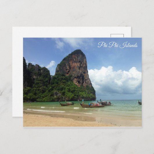 Ko Phi Phi Islands Thailand Krabi James Bond Postkarte (Vorne/Hinten)
