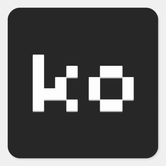 KO QUADRATISCHER AUFKLEBER (Vorderseite)