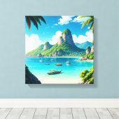 Ko Samui Thailand Beach Leinwanddruck (Insitu (Holzboden))