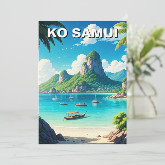 Ko Samui Thailand Feiertagskarte (Stehend Vorderseite)