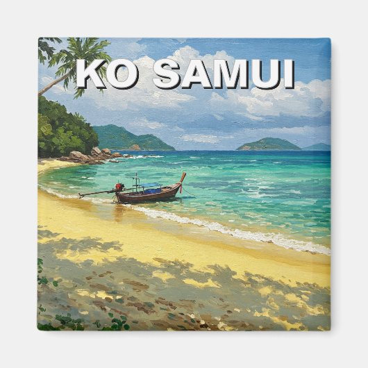 Ko Samui Thailand Fischerboot Magnet (Vorne)