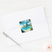 Ko Samui Thailand Quadratischer Aufkleber (Umschlag)