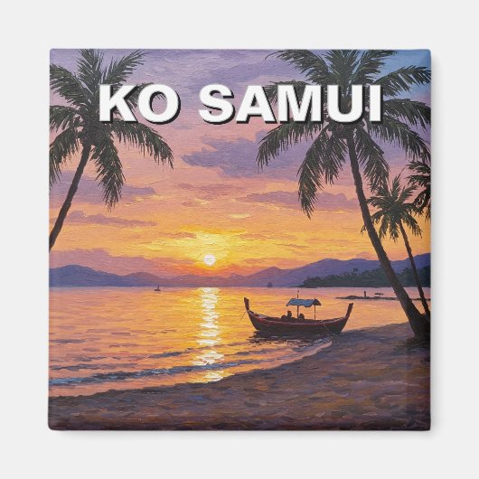 Ko Samui Thailand Sunset Magnet (Vorne)
