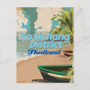 Ko Sichang District Vintage Urlaubspenster Postkarte