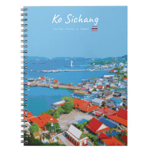 Ko Sichang, Thailand - Lebendige Hafenansicht Notizblock