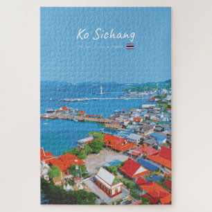 Ko Sichang, Thailand - Lebendige Hafenansicht Puzzle