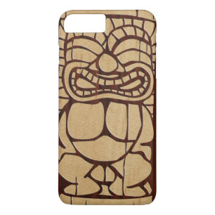 Koa-Holz-Tiki-Ailani-Surfbrett iPhone 8 Plus/7 Plus Hülle