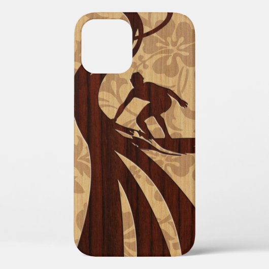 Koa Wood Surfboard Case-Mate iPhone Hülle (Rückseite)