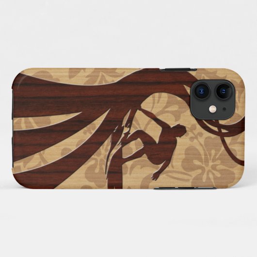 Koa Wood Surfer Surfboard iPhone 5 Hüllen (Rückseite (Horizontal))