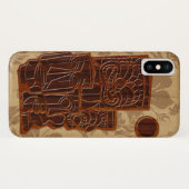 Koa Wood Tiki Sun Imitate HolzSurfboard Case-Mate iPhone Hülle (Rückseite (Horizontal))