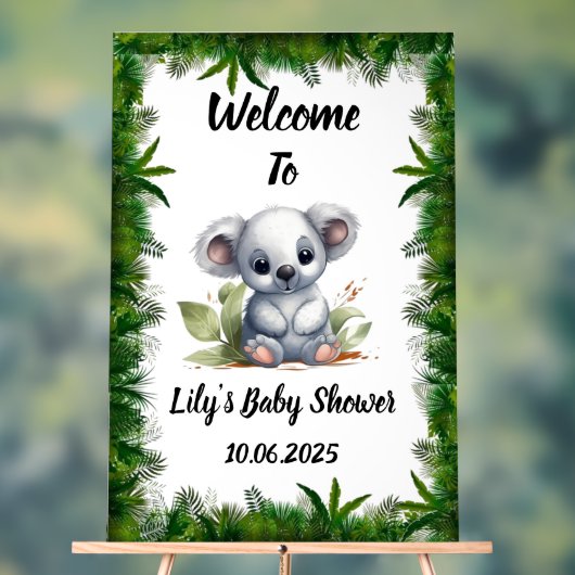Koala Acryl Baby Duschzeichen Acrylschild (Neutral)