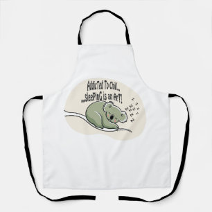 Koala Addicted to Chill 1 Humorbotschaft Schürze
