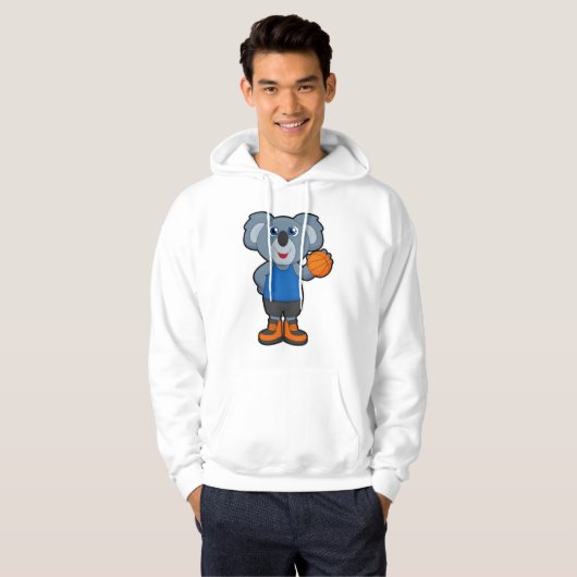 Koala als Basketballspieler mit Basketball Hoodie (Vorne ganz)