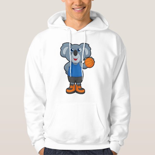 Koala als Basketballspieler mit Basketball Hoodie (Vorderseite)