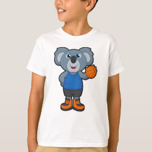 Koala als Basketballspieler mit Basketball T-Shirt