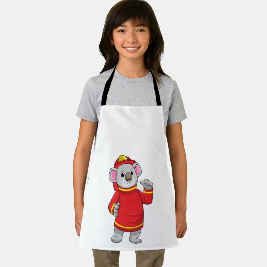 Koala als Feuerwehrmann mit Helmet Schürze (Insitu)