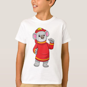 Koala als Feuerwehrmann mit Helmet T-Shirt