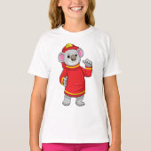 Koala als Feuerwehrmann mit Helmet T-Shirt (Vorderseite)