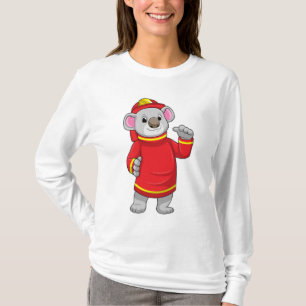 Koala als Feuerwehrmann mit Helmet T-Shirt