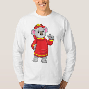 Koala als Feuerwehrmann mit Helmet T-Shirt