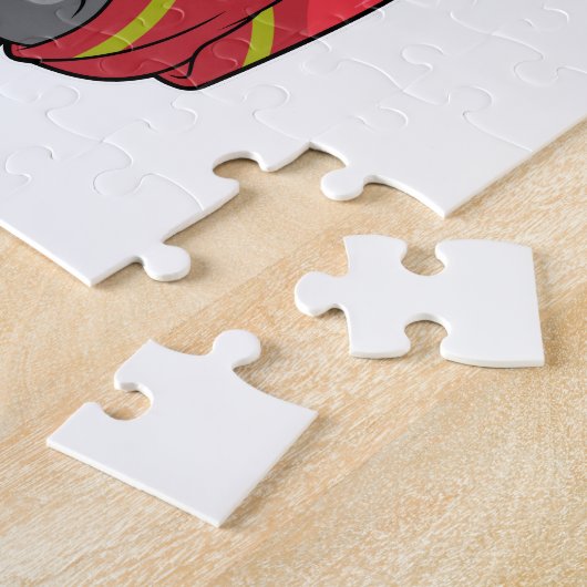 Koala als Feuerwehrmann mit Hydranten Puzzle (Seite)