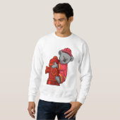 Koala als Feuerwehrmann mit Hydranten Sweatshirt (Vorne ganz)