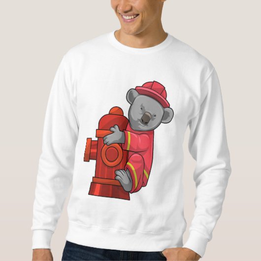 Koala als Feuerwehrmann mit Hydranten Sweatshirt (Vorderseite)