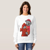 Koala als Feuerwehrmann mit Hydranten Sweatshirt (Vorne ganz)